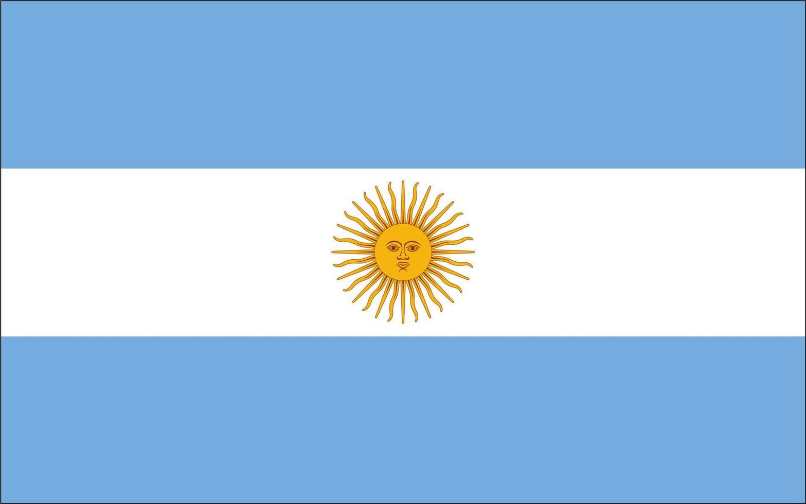 argentinien-flagge, nationalflagge von argentinien-vektorillustration vektor