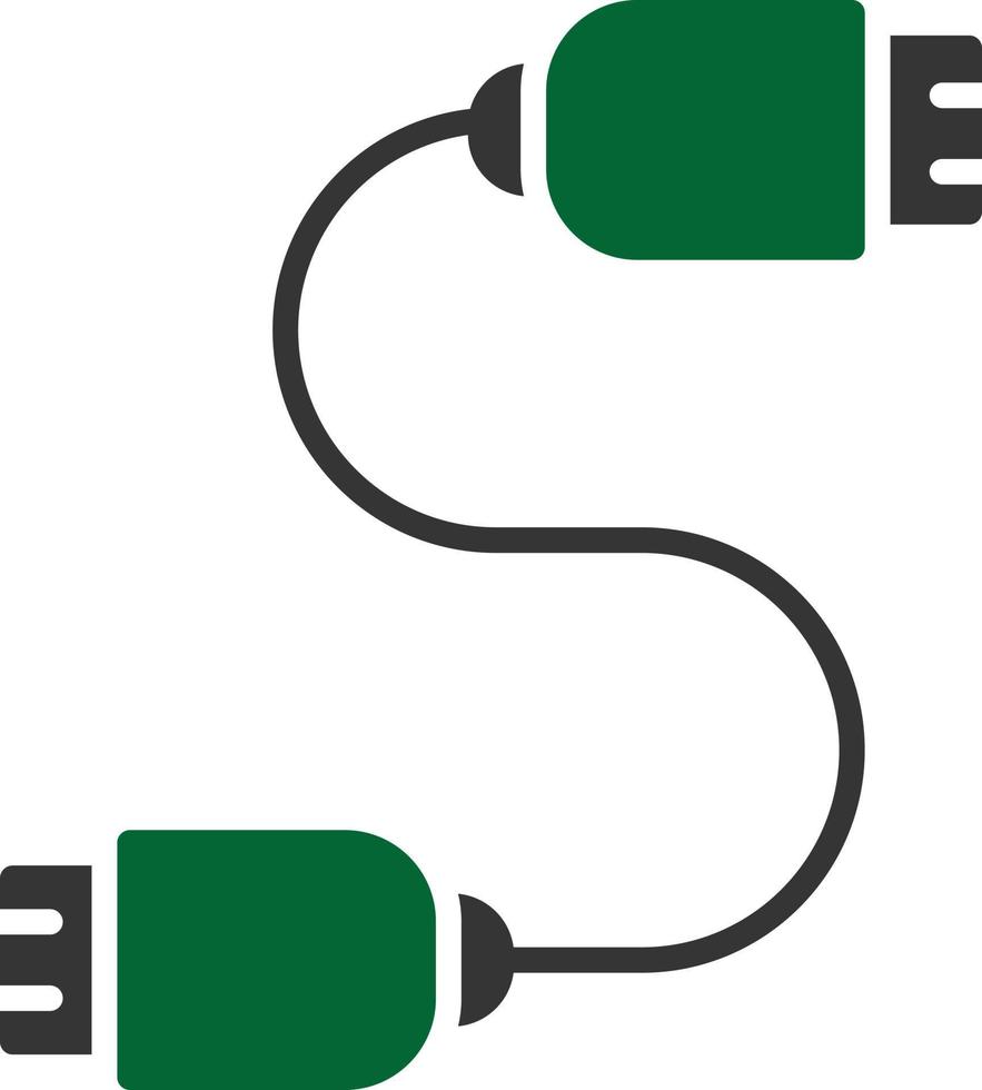 usb-kabel glyph tvåfärgad vektor