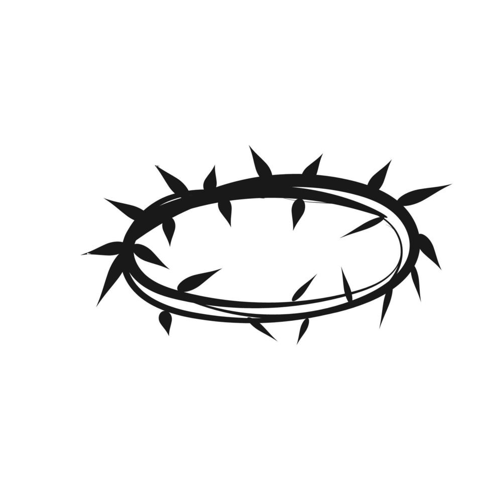 kristen tatuering design med en krona av törnen vektor
