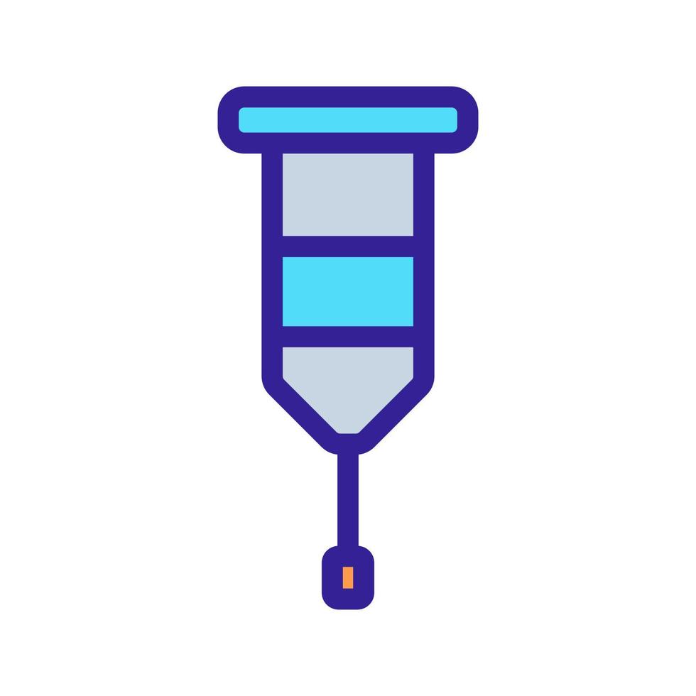 Krücke Symbolvektor. isolierte kontursymbolillustration vektor