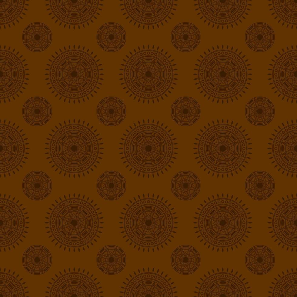 brun blomma prydnad mönster på brun bakgrund. unik, elegant, repetition, linje och mandala stil. lämplig för bakgrunder, tyger, tapeter, textilier och dekorationer vektor