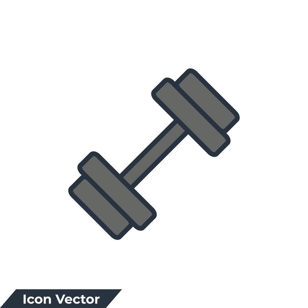 Langhantel, Hantel-Symbol-Logo-Vektor-Illustration. symbolvorlage für fitnessgeräte für grafik- und webdesignsammlung vektor