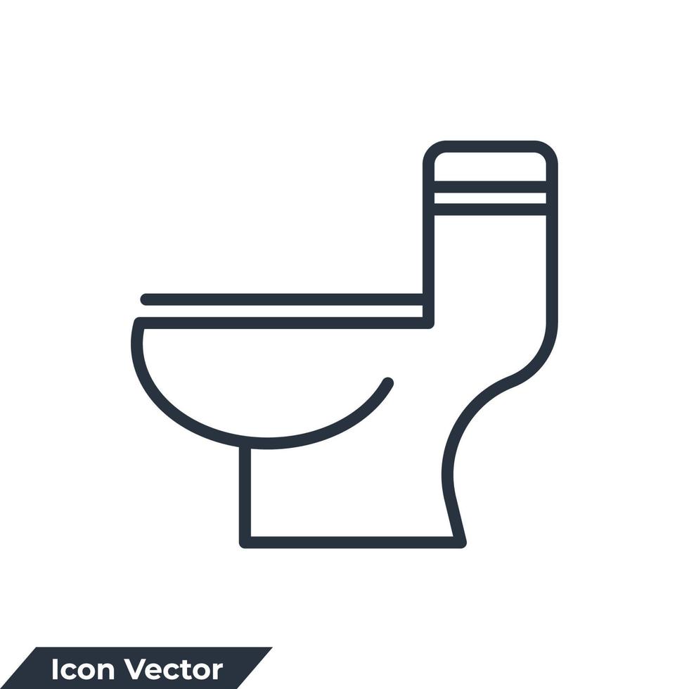 WC-Symbol-Logo-Vektor-Illustration. WC-Schüssel-Symbolvorlage für Grafik- und Webdesign-Sammlung vektor