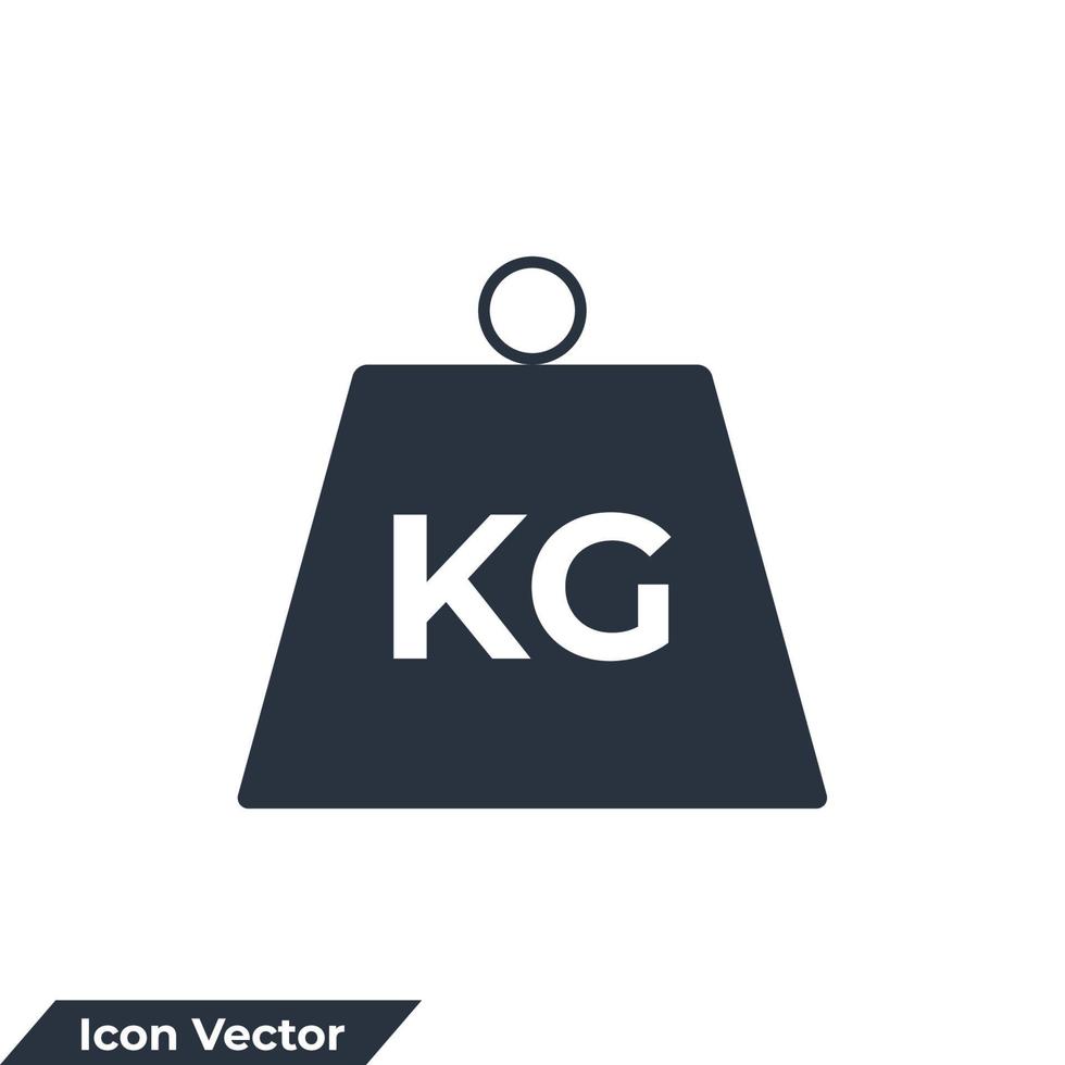 Gewicht-Symbol-Logo-Vektor-Illustration. Kilogramm-Hantel-Symbolvorlage für Grafik- und Webdesign-Sammlung vektor