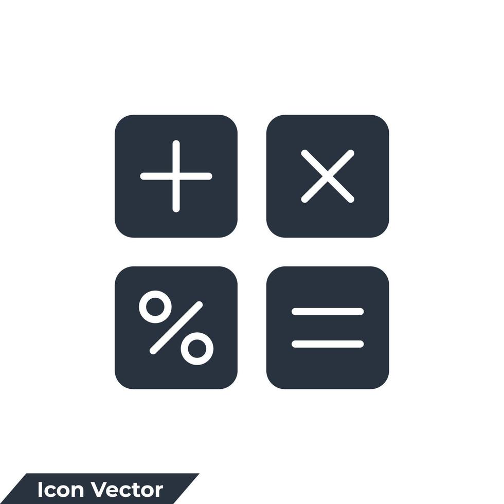 kalkylator ikon logotyp vektor illustration. ekonomi symbol mall för grafisk och webbdesign samling