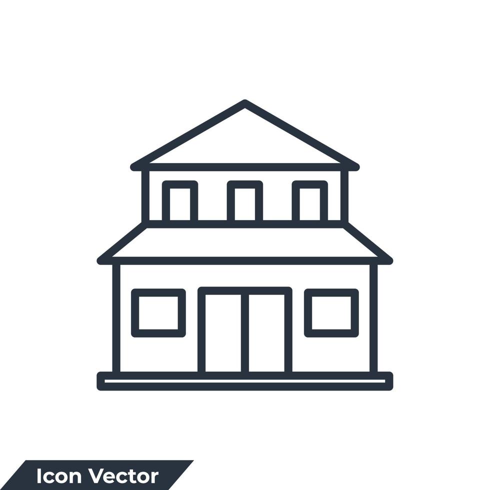 Immobilien-Eigentum-Symbol-Logo-Vektor-Illustration. Villa-Symbolvorlage für Grafik- und Webdesign-Sammlung vektor