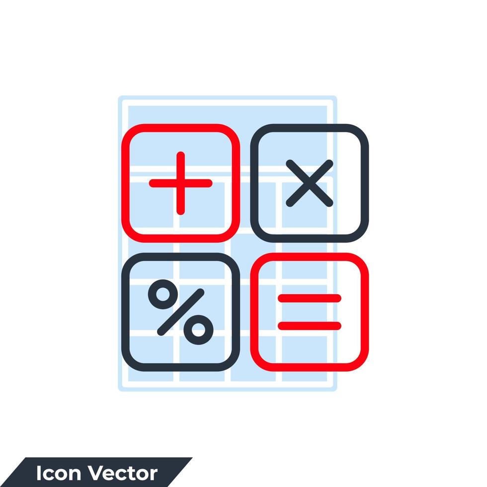 Taschenrechner-Symbol-Logo-Vektor-Illustration. Finanzsymbolvorlage für Grafik- und Webdesign-Sammlung vektor
