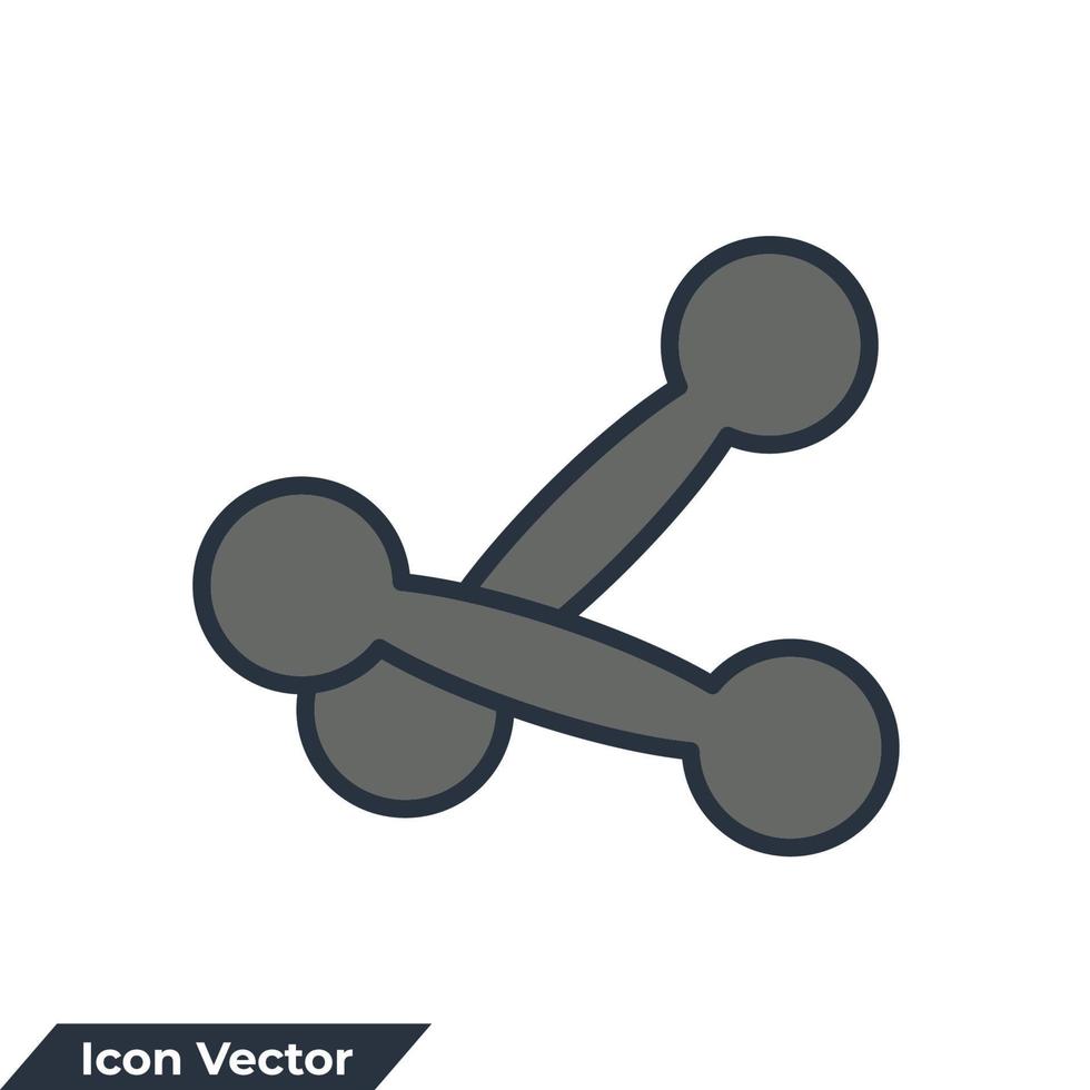 skivstång, hantel ikon logotyp vektorillustration. gym utrustning symbol mall för grafik och webbdesign samling vektor