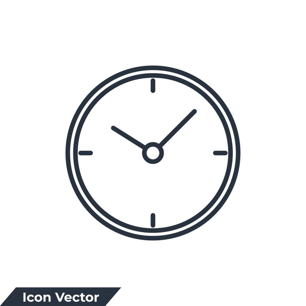 Uhren-Symbol-Logo-Vektor-Illustration. Zeitsymbolvorlage für Grafik- und Webdesign-Sammlung vektor
