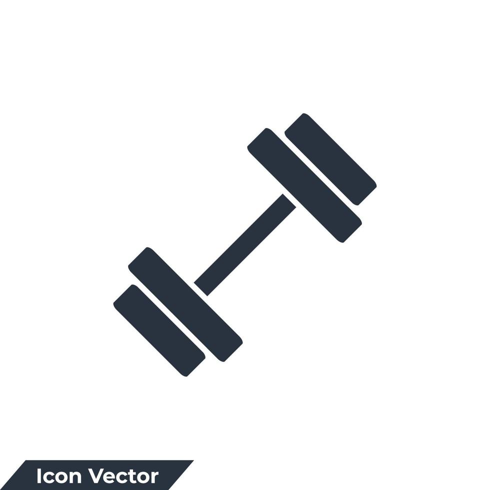 Langhantel, Hantel-Symbol-Logo-Vektor-Illustration. symbolvorlage für fitnessgeräte für grafik- und webdesignsammlung vektor