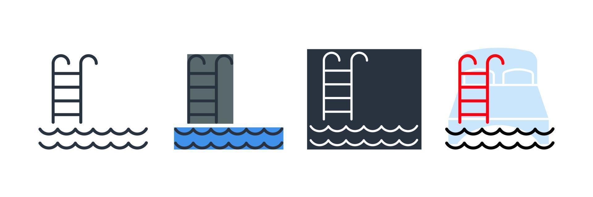Pool-Symbol-Logo-Vektor-Illustration. Schwimmbad-Symbolvorlage für Grafik- und Webdesign-Sammlung vektor