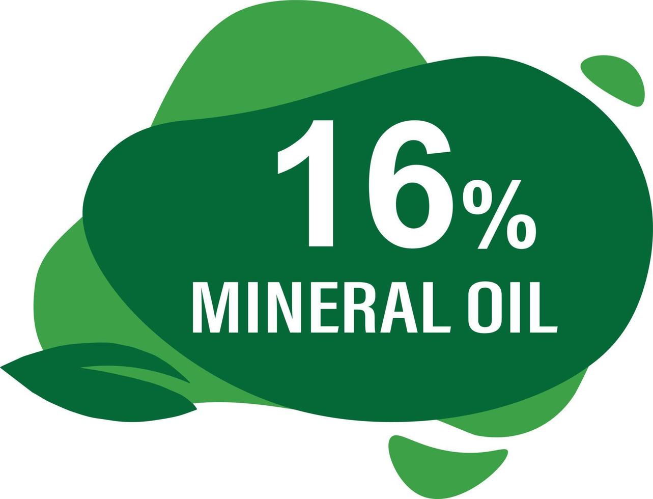 procent mineralolja underbar rundad form designelement vektorillustration för kampanjskyltetikett på vit bakgrund med fantastiskt teckensnitt och vit färg vektor