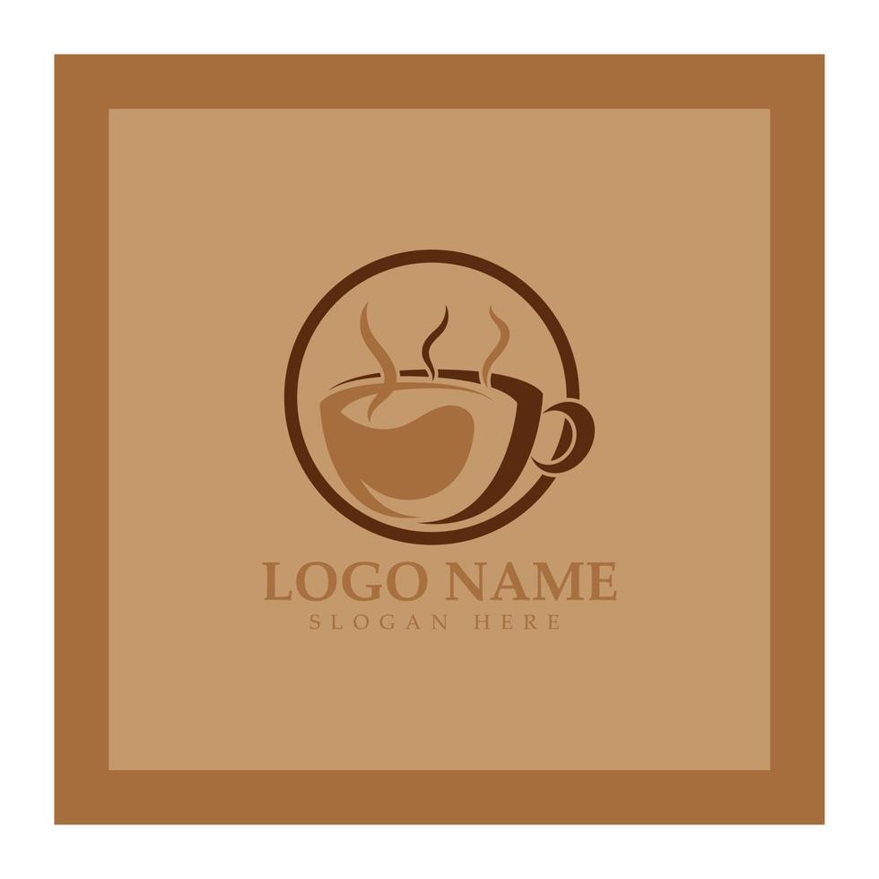 Kaffeetasse Logo Vorlage Vektor-Symbol Illustration Design vektor