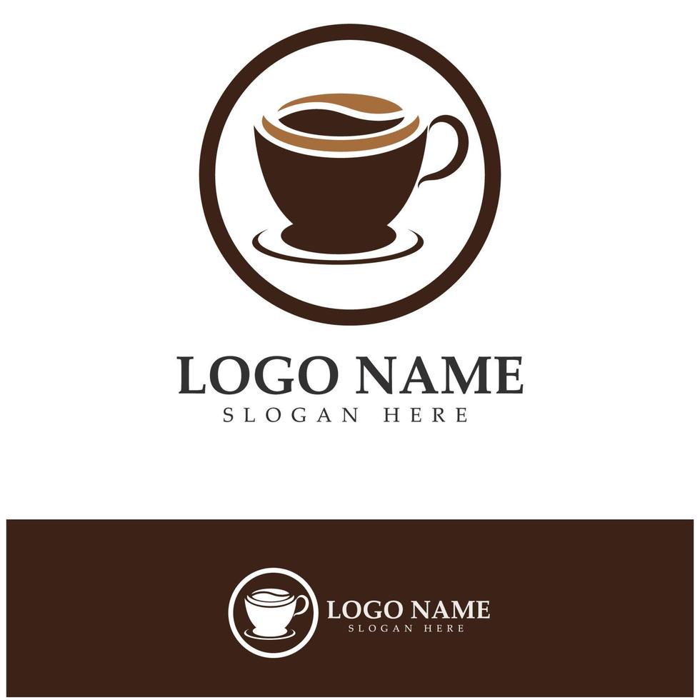 Kaffeetasse Logo Vorlage Vektor-Symbol Illustration Design vektor