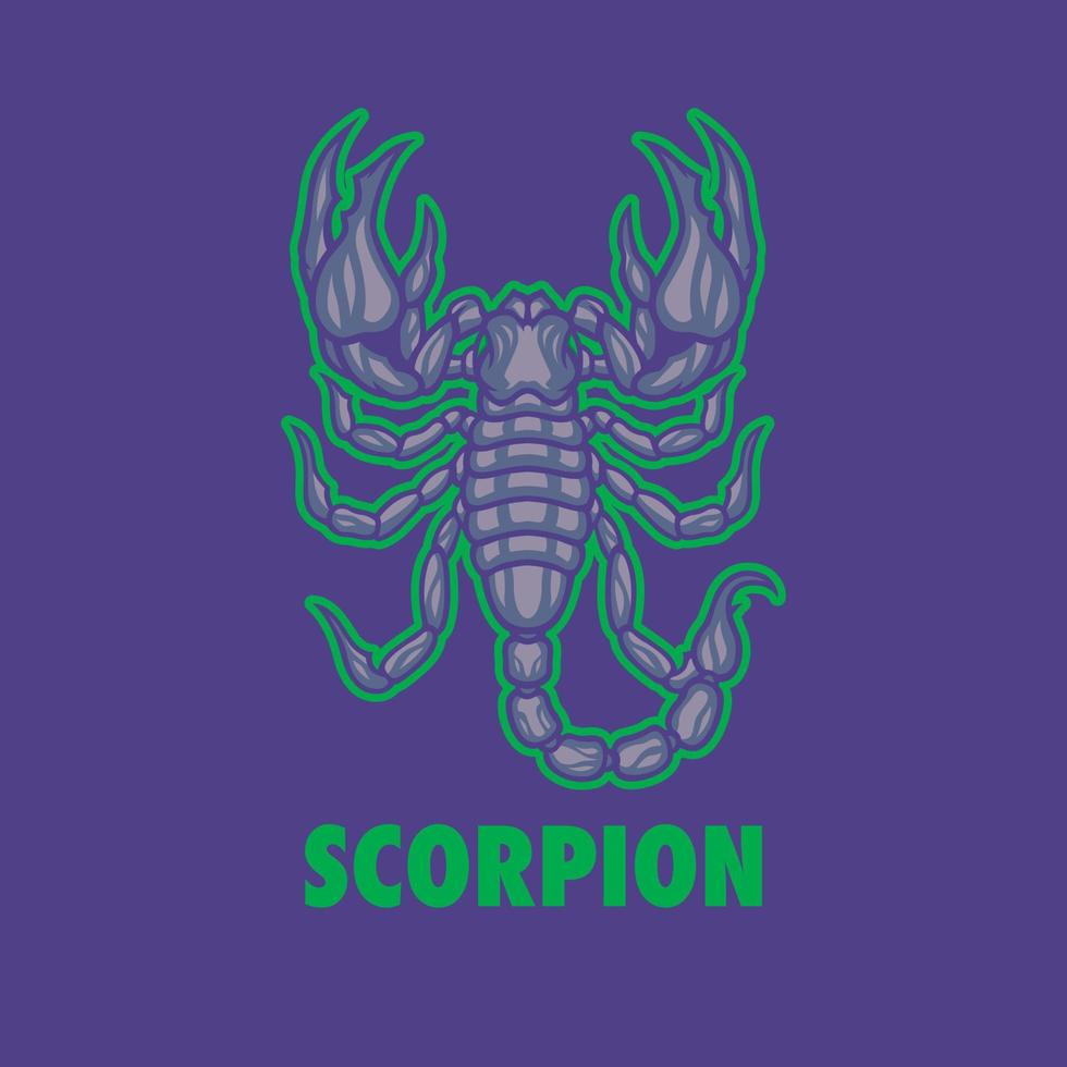 scorpion maskot logotyp vektor