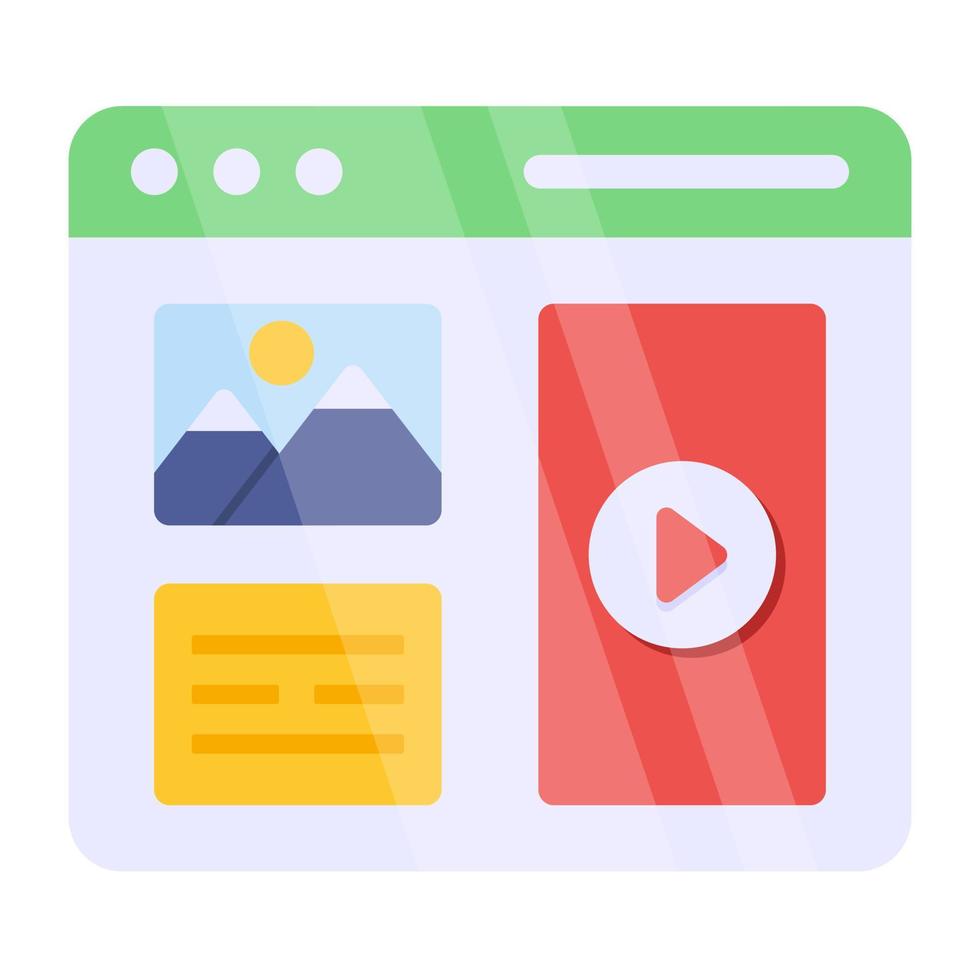 moderne Designikone des Webvideos vektor