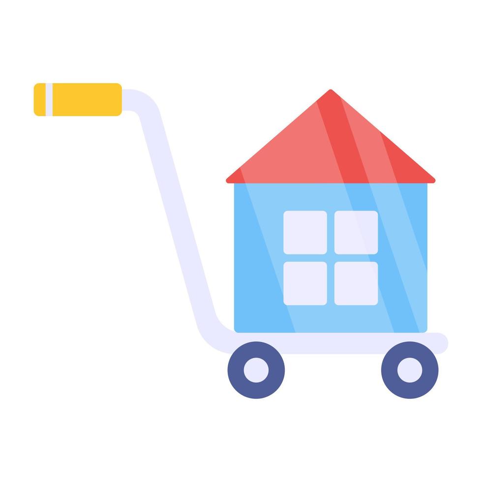 Premium-Download-Symbol für Home-Shopping vektor