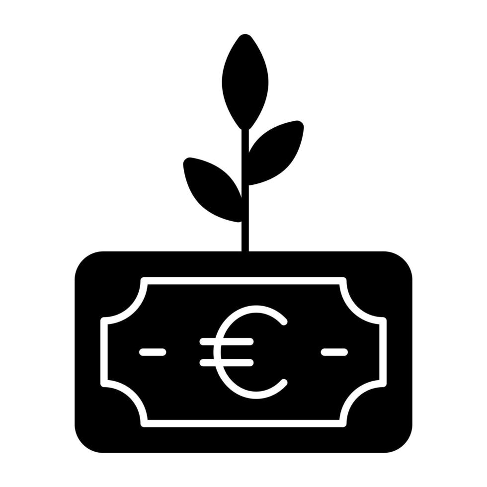 eine perfekte designikone von euro plant vektor