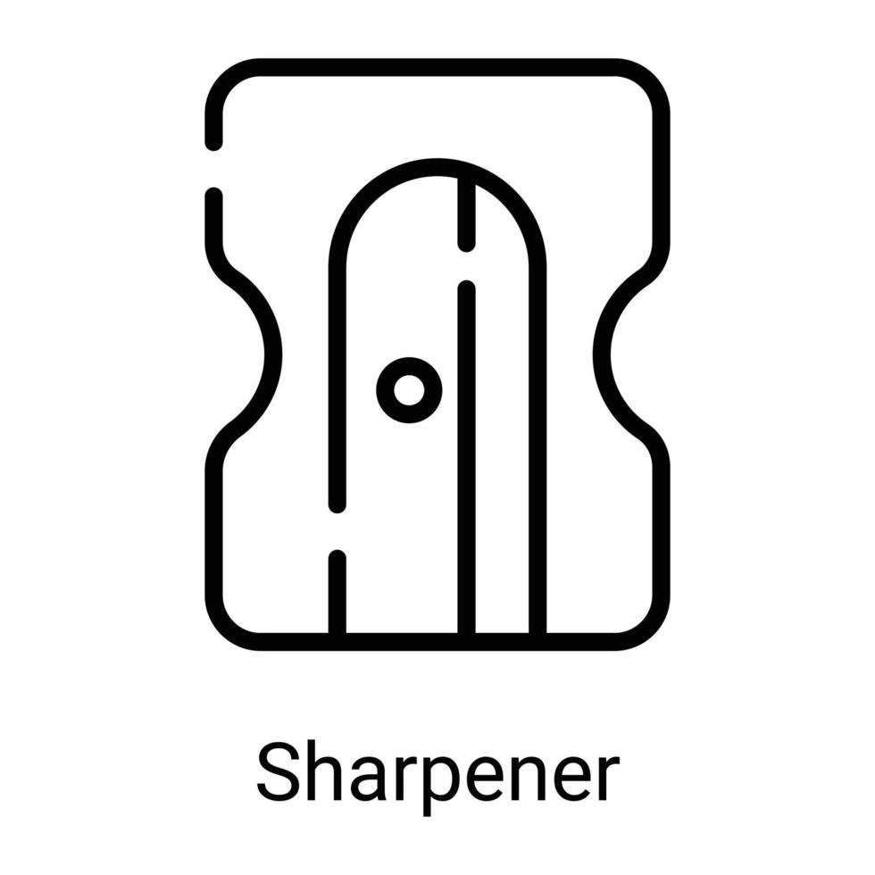vässare linje ikonen isolerad på vit bakgrund vektor
