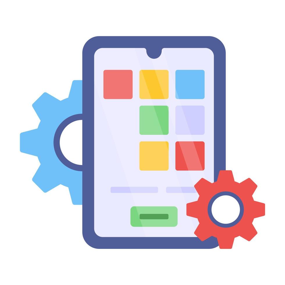 perfekte Designikone der Einstellung für mobile Apps vektor