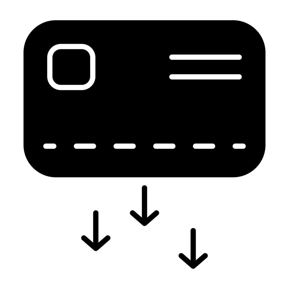 perfekt designikon för betalkort vektor
