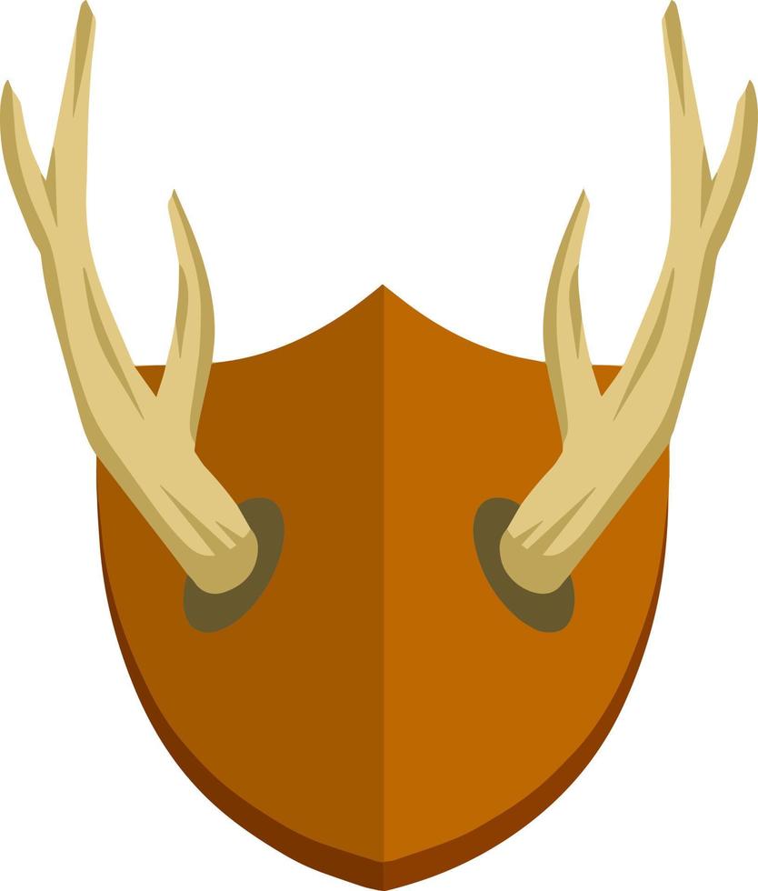 Horn des Hirsches. Jagdtrophäe. vektor