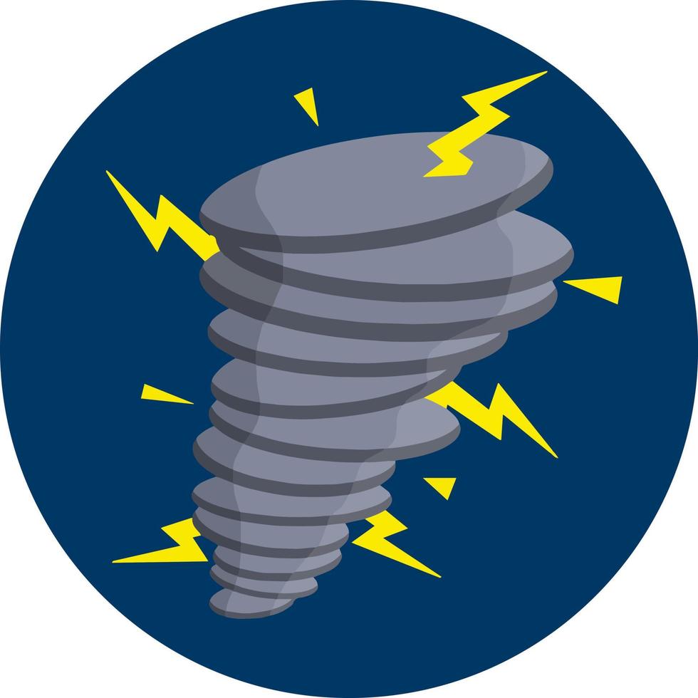 vektor tornados och stark vind i cirkel