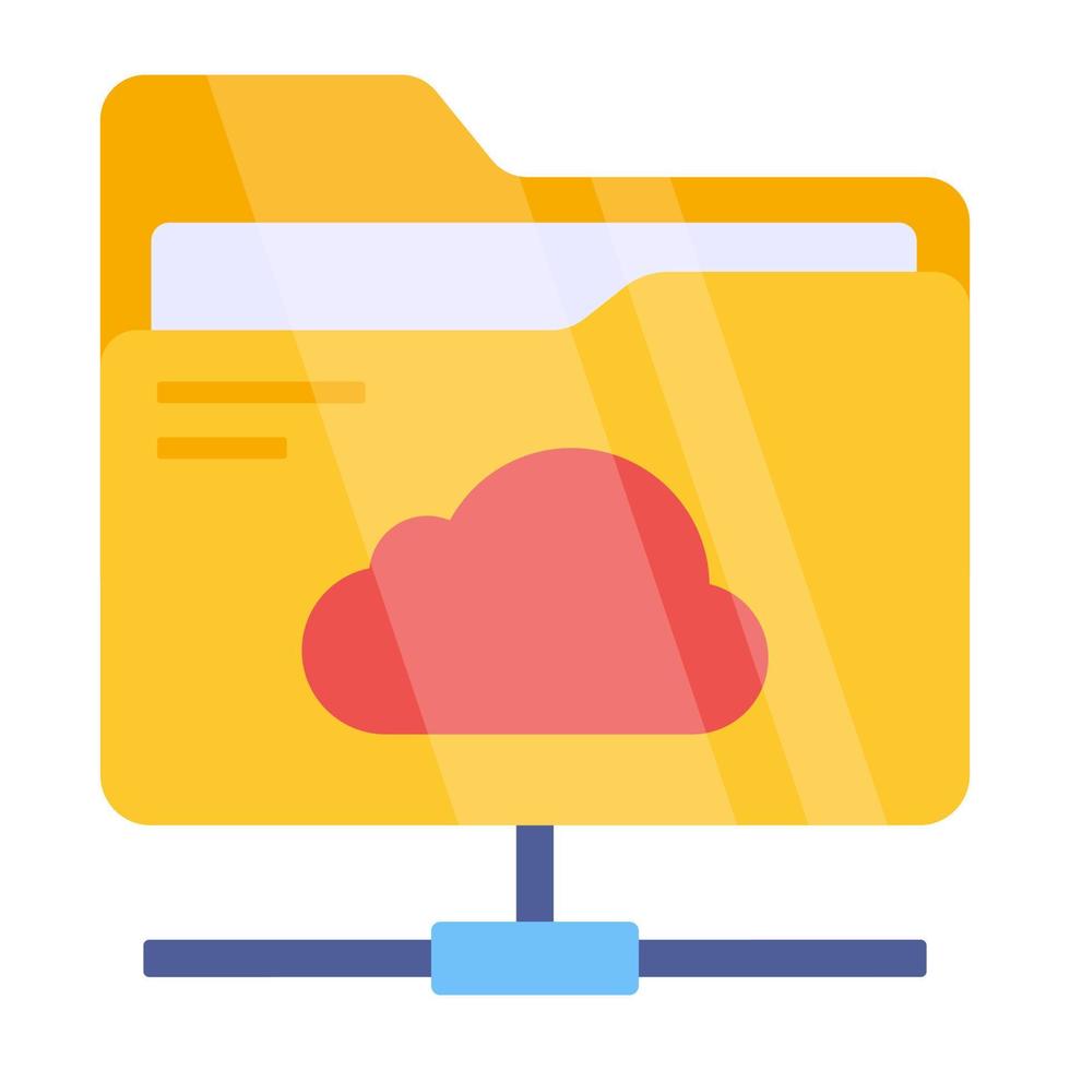 ein Icon-Design von Cloud-Ordnern vektor