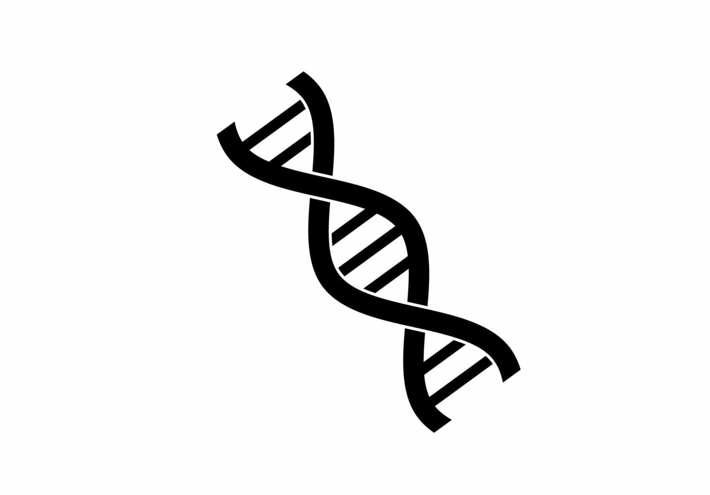 DNA-Helix-Symbol isoliert auf weißem Hintergrund vektor