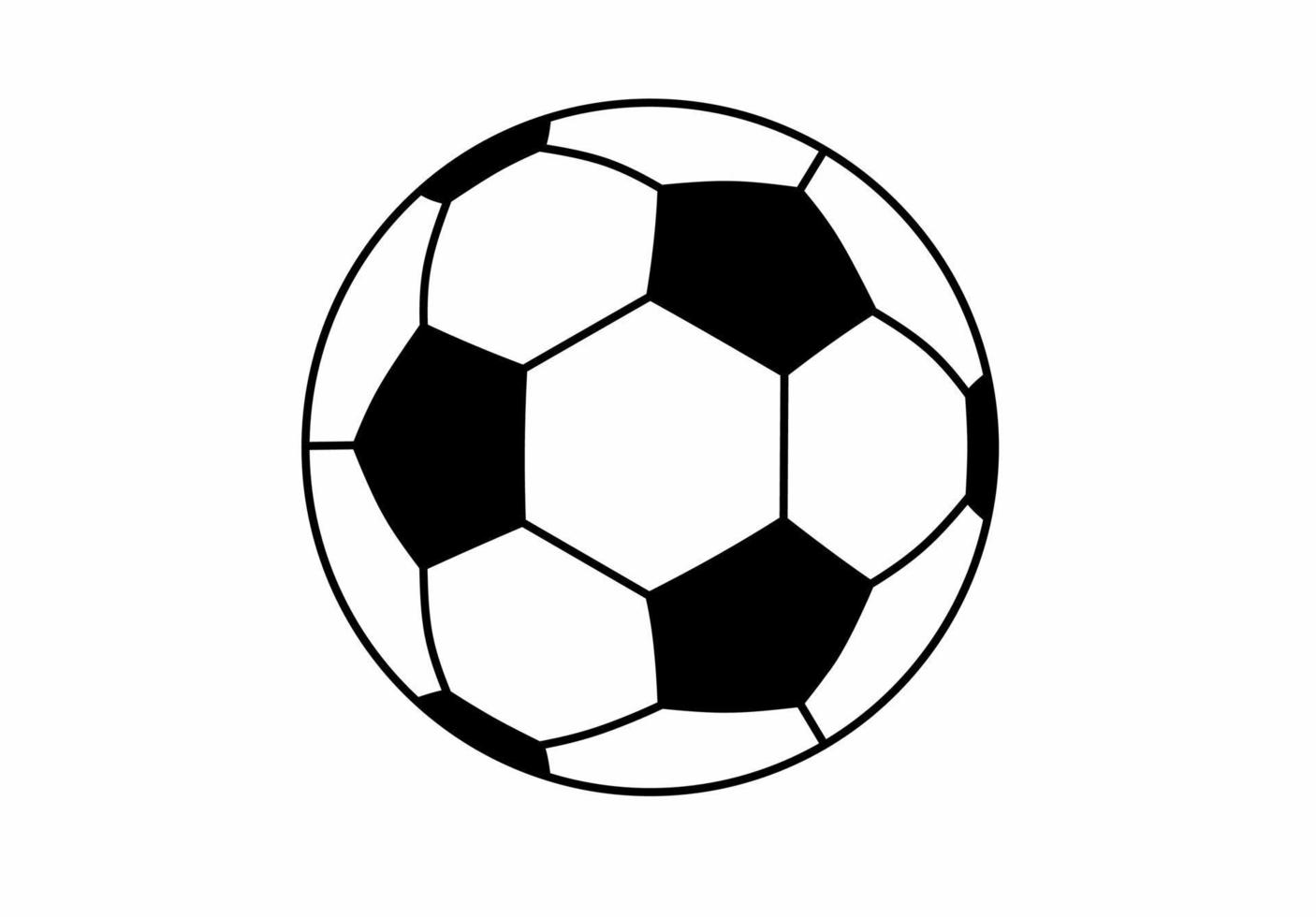 Fußball-Symbol isoliert auf weißem Hintergrund vektor