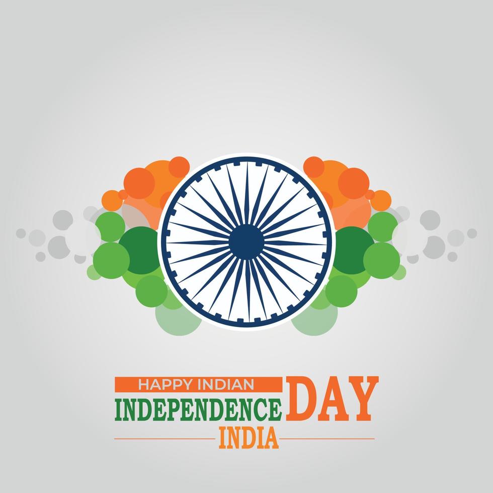 15. august indischer unabhängigkeitstag postdesign für soziale medien vektor