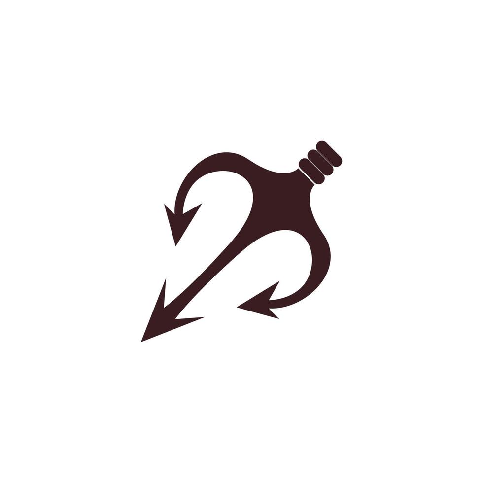 trident logotyp ikon mall vektor