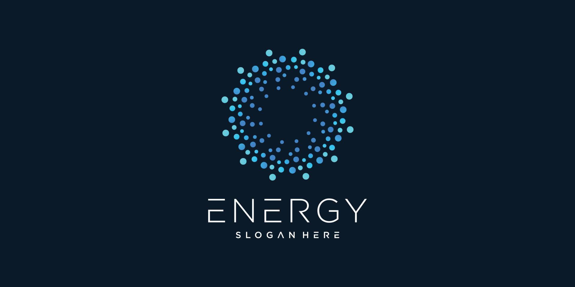 Energie-Vektor-Icon-Logo-Design mit kreativem, modernem, einzigartigem Premium-Vektor vektor