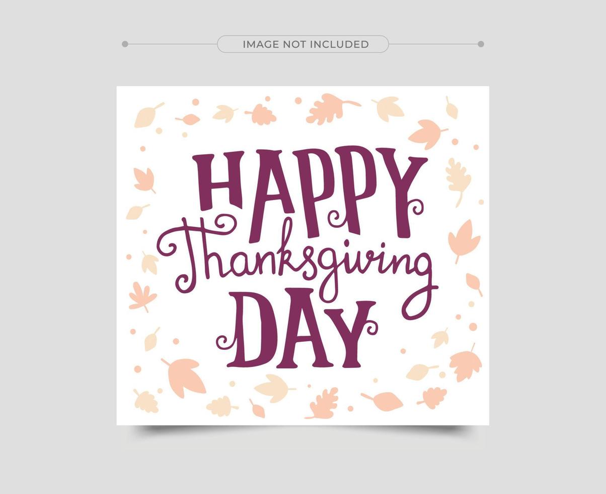 Thanksgiving-Grußkarten und -Einladungen. Thanksgiving-Social-Media-Beitrag. Vektor-Illustration. vektor