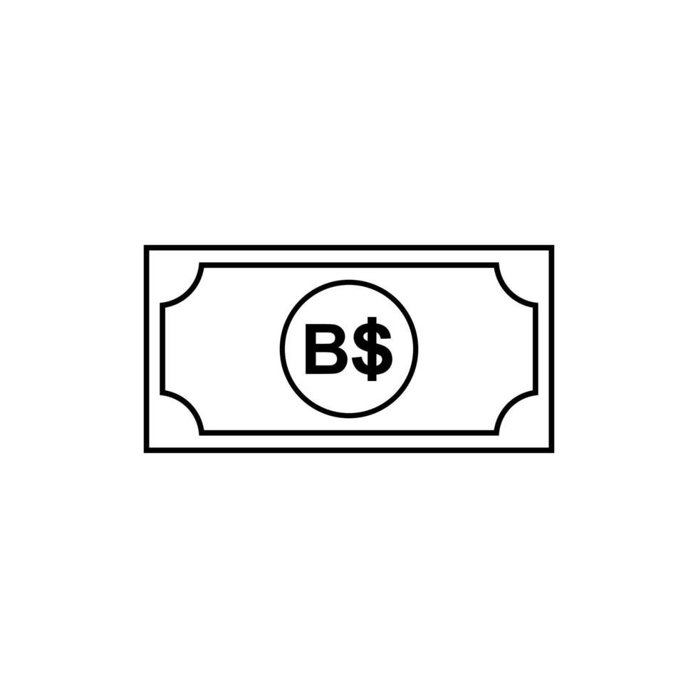 brunei darussalam valuta ikon symbol, bnd, brunei dollar pengar papper. vektor illustration