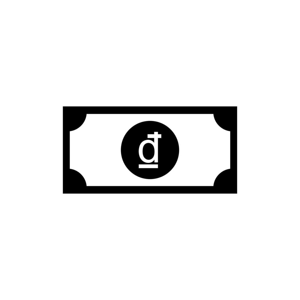 Symbol für Vietnam-Währung, vnd, Dong-Geldpapier. Vektor-Illustration vektor