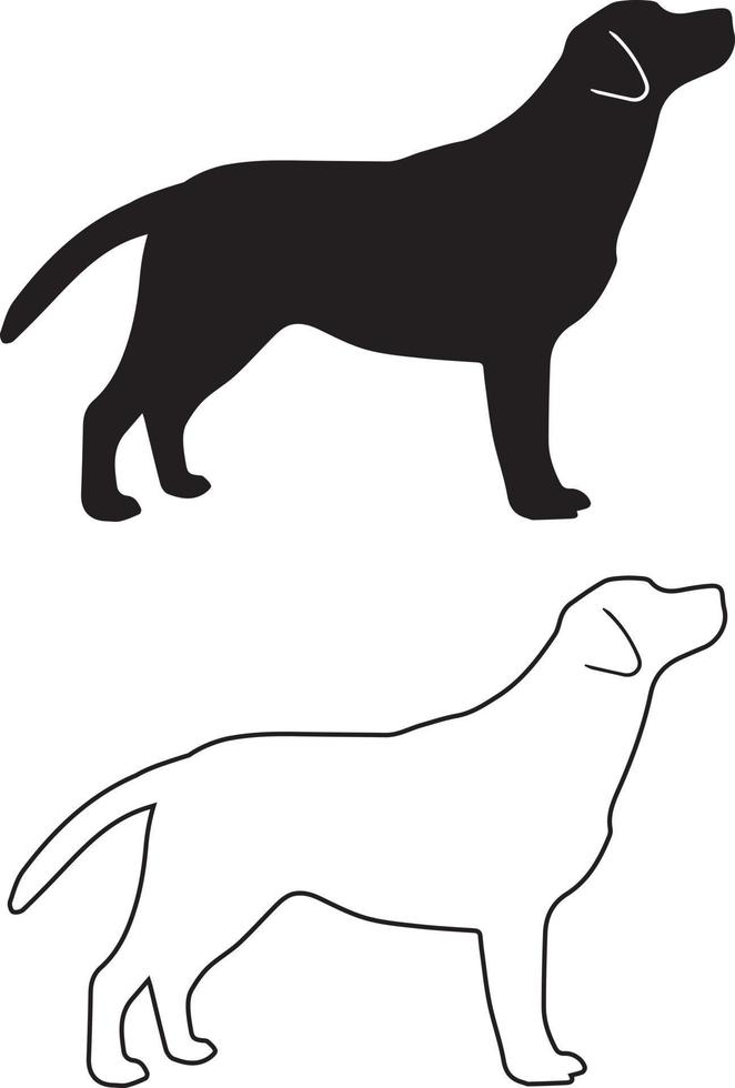 Labrador Retriever Gliederung 1 vektor