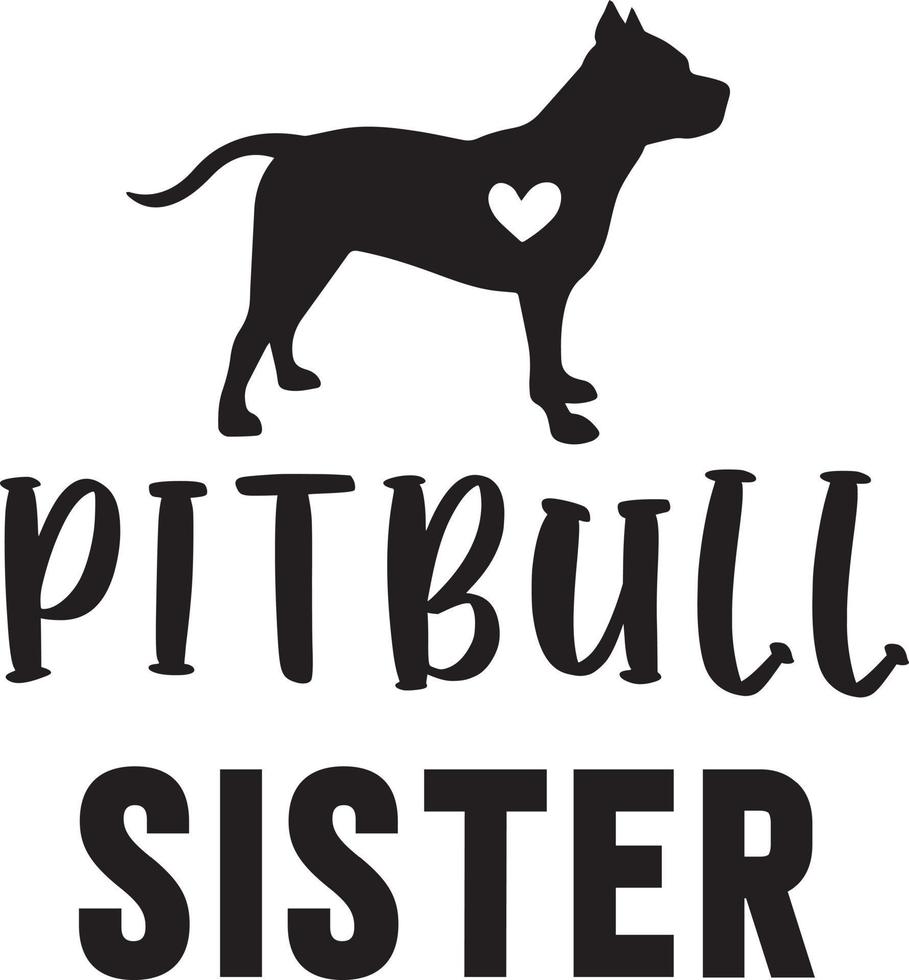 Pitbull-Schwester-Hund-Datei vektor