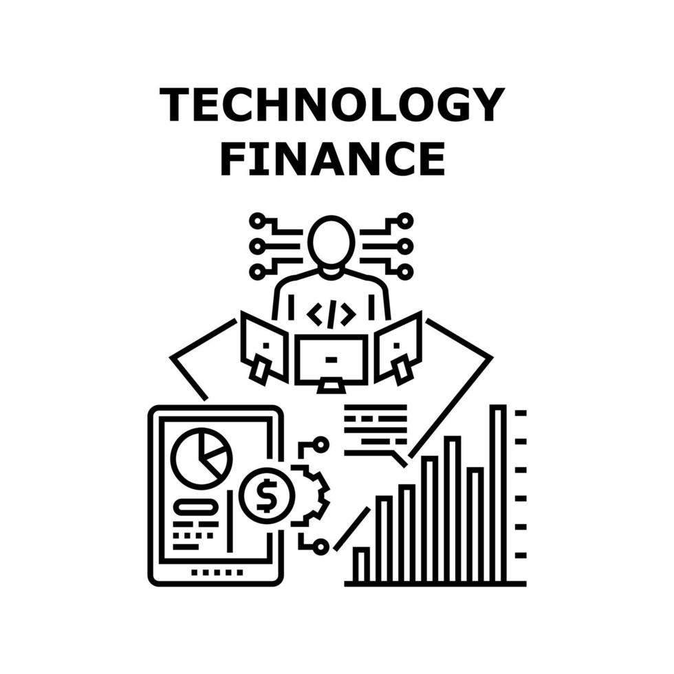 teknik finans ikon vektor illustration