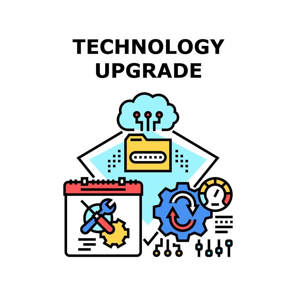 teknik uppgradering ikon vektor illustration