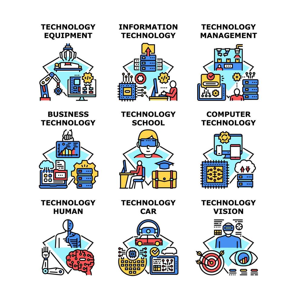 Technologie-Business-Konzept-Symbol-Vektor-Illustration vektor