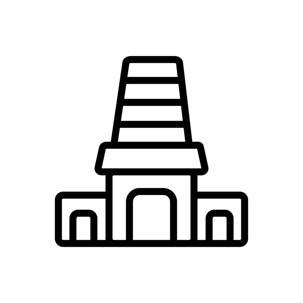 Eingang zur Heiligen Synagoge Symbol Vektor Umriss Illustration