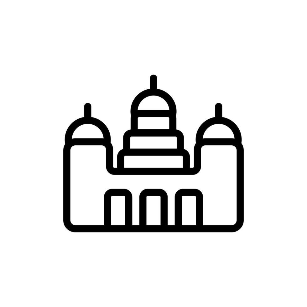 Kloster Aussehen Symbol Vektor Umriss Illustration