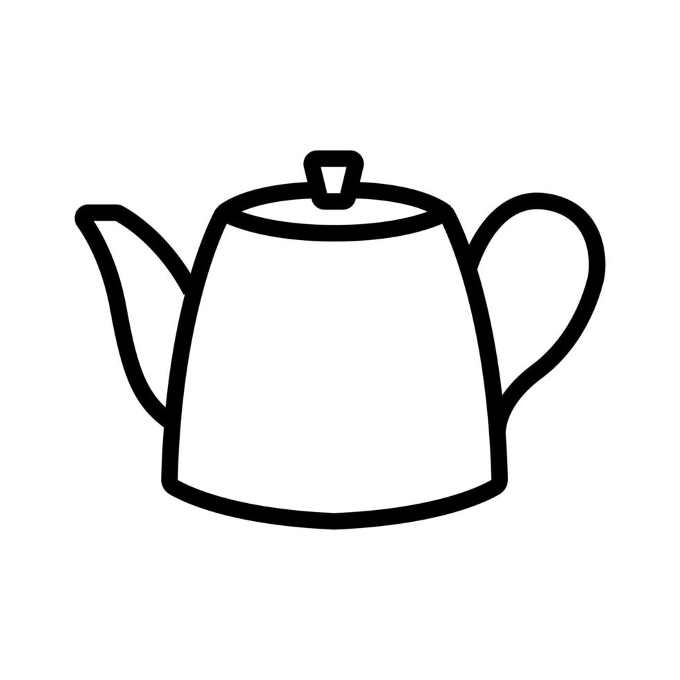 Keramik Teekanne Symbol Vektor Umriss Illustration