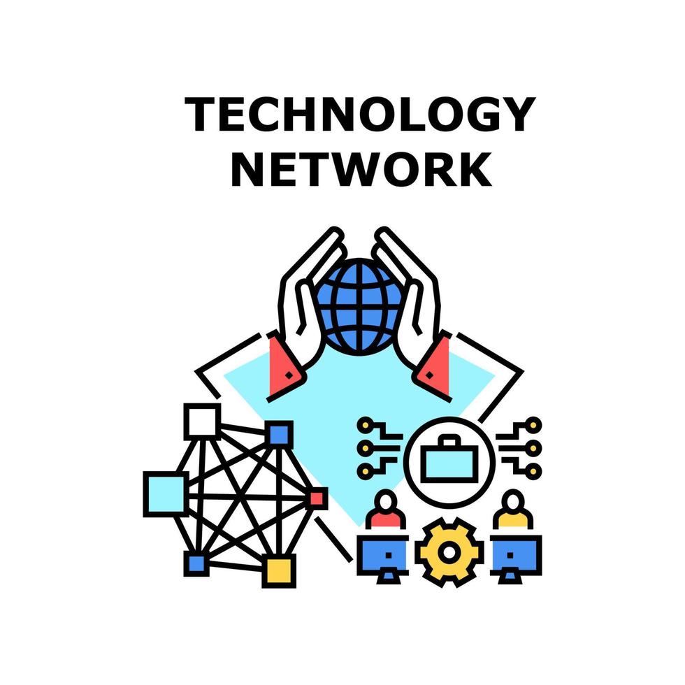 Netzwerk-Technologie-Vektor-Konzept-Illustration vektor