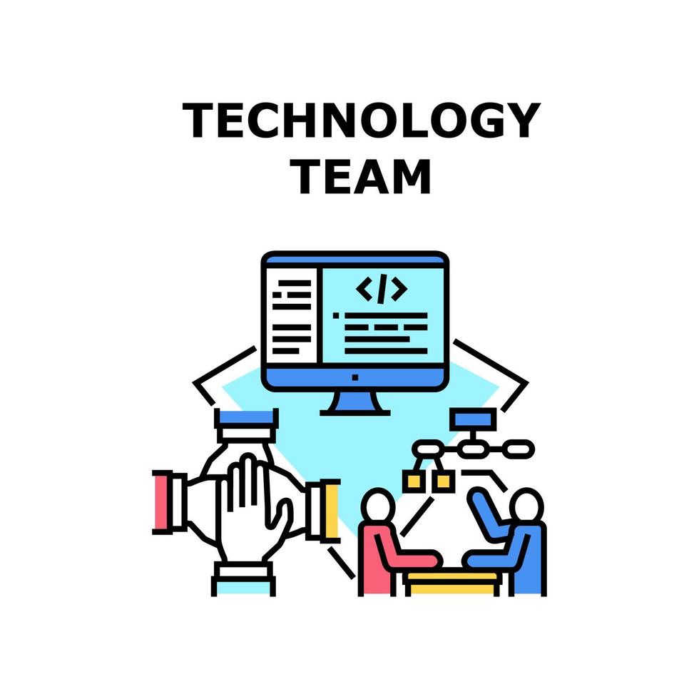 Technologie-Team-Symbol-Vektor-Illustration vektor