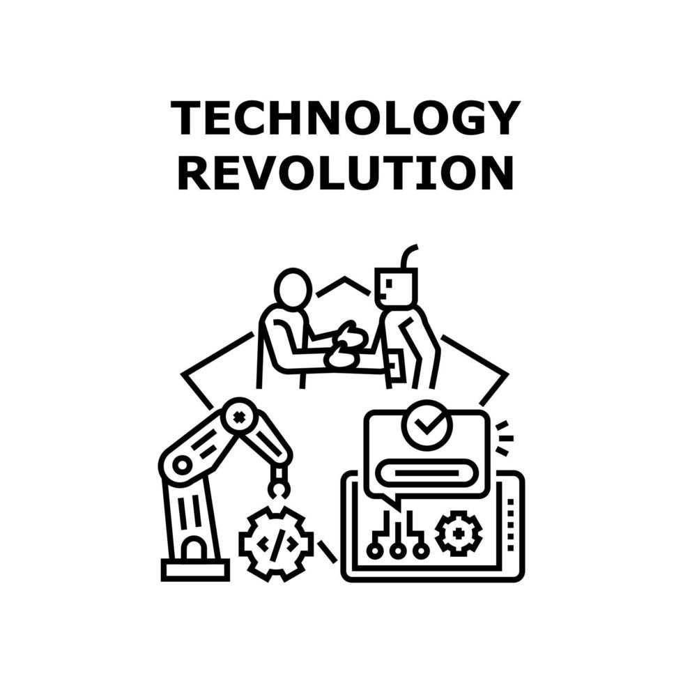 Technologie-Revolution-Symbol-Vektor-Illustration vektor