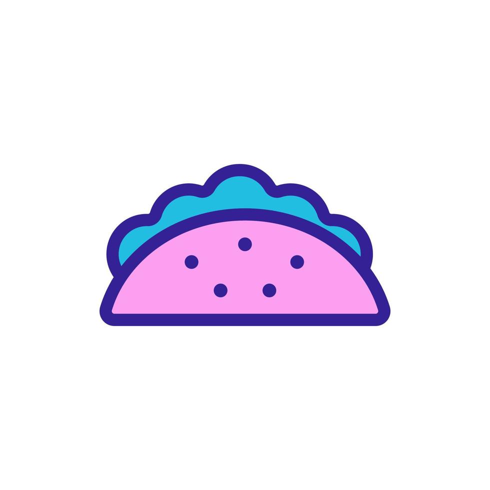 taco ikon vektor. isolerade kontur symbol illustration vektor