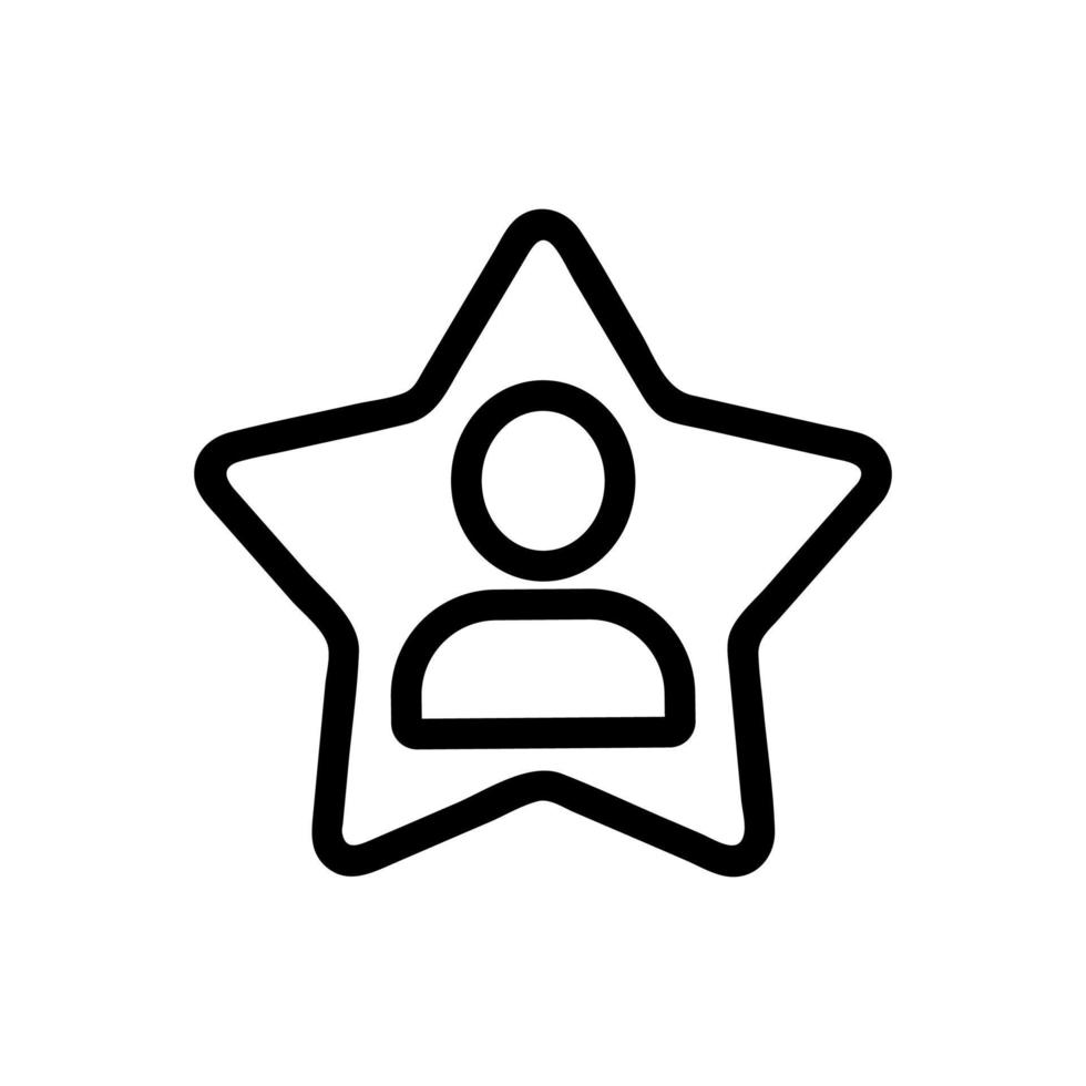 Star-Party-Icon-Vektor. isolierte kontursymbolillustration vektor