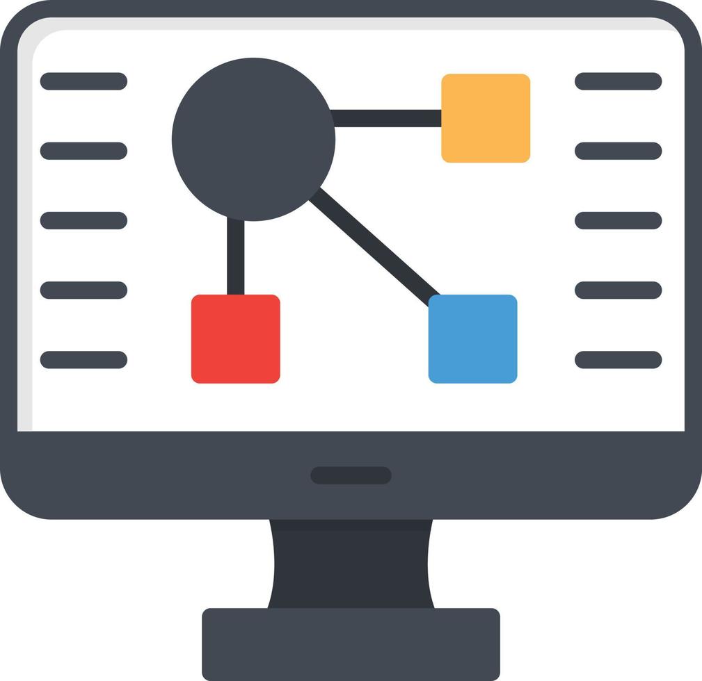 Workflow-Flachsymbol vektor